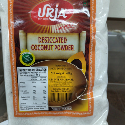 URJA DESICCATED COCONUT POWDER 400G